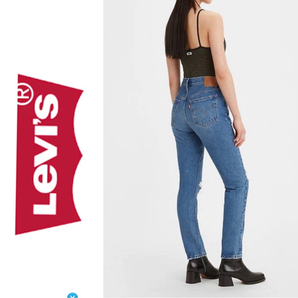 LEVI’S 501 skinny 24 - denim jeans - medium wash straight bootcut